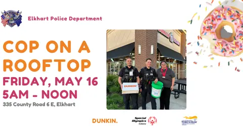 Cop on a Rooftop Fundraiser for Special Olympics Flyer, May 15