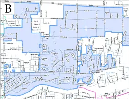 zone B Northeast north of river, east of Johnson St