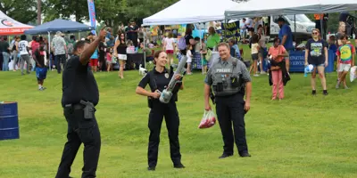 Capt Houser with Candy Cannon, National Night Out 2025