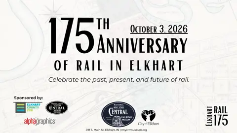 Poster for the October 3rd 175th anniversary of rail event at the NNYCRRM 