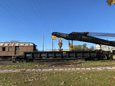 New York Central idler car #504472: Idler car for NYC X-13 Crane at the NNYCRRM