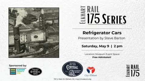Poster for the 175 Series presentation on the refrigerator cars at the NNYCRRM. 