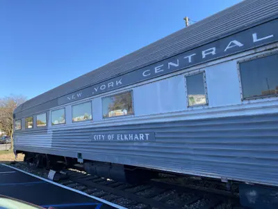Photo of the side of the City of Elkhart Observation Car at the NNYCRRM