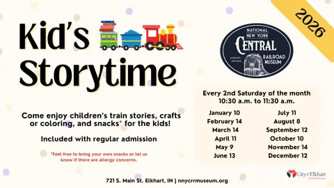 Poster advertising monthly Kids' Storytime event at NNYCRRM 