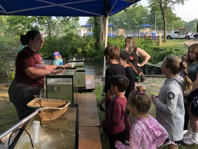 Aquatic Biology booth at Fishing Clinic