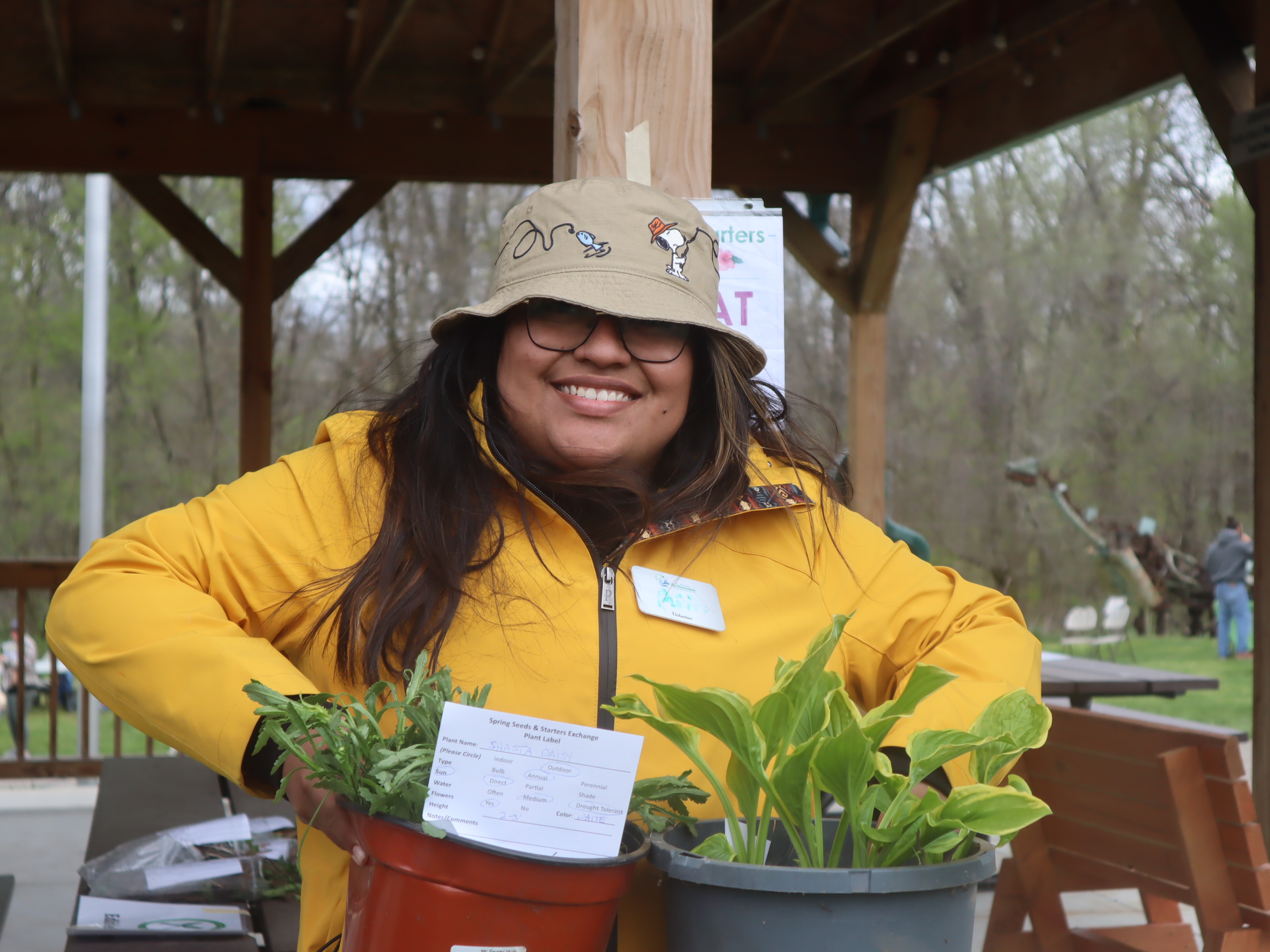 volunteer at Earth Day event