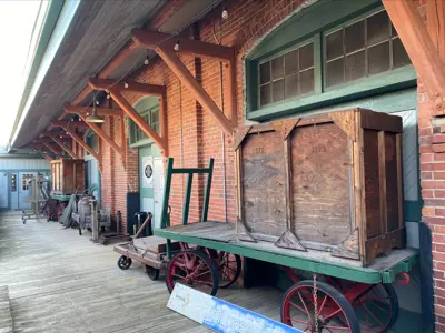 The freight deck exhibit at the National New York Central Railroad Museum