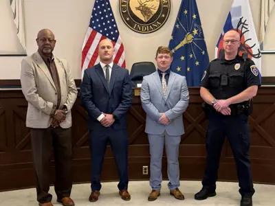 Mayor Roberson and New Officer Hires