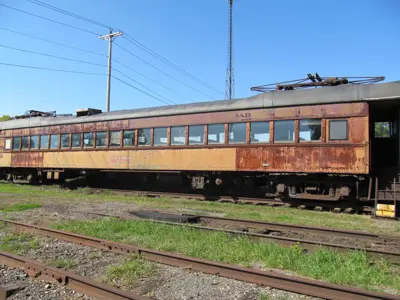 Photo of the Chicago South Shore & South Bend Railroad electric interurban passenger car from the collection of the NNYCRRM 