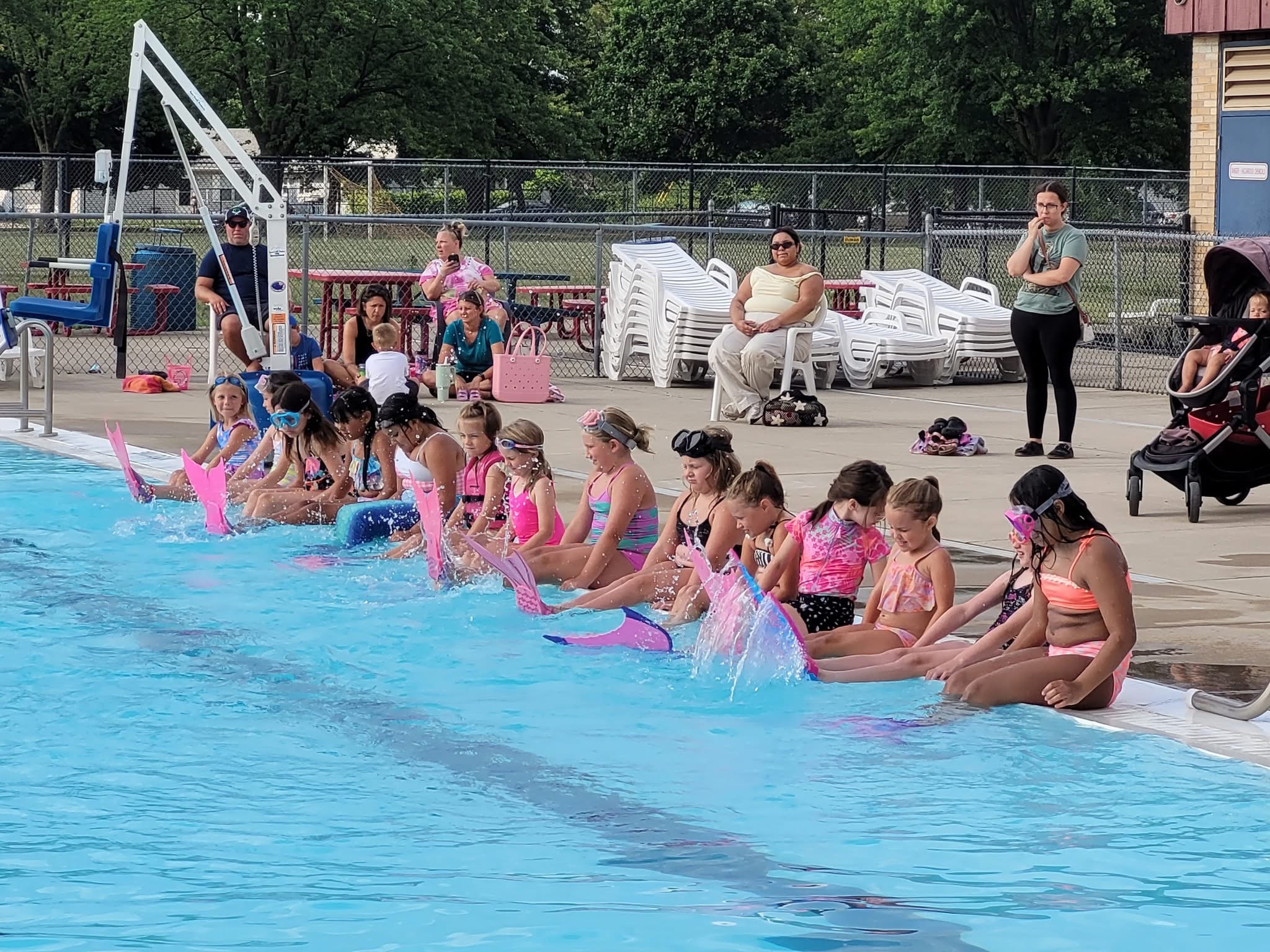 Children playing at Pierre Moran Pool