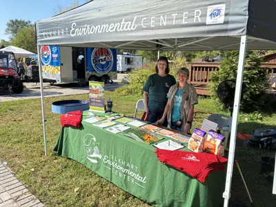 Elkhart Environmental Center booth at Waggin' in the Woods event