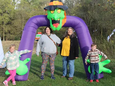 Family at Haunted Walk event