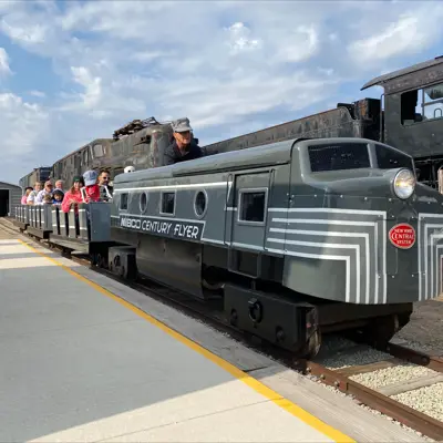The NIBCO Century Flyer amusement train at the NNYCRRM