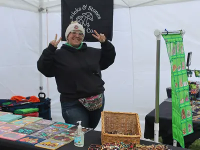 Sticks & Stones Bead Company vendor at Haunted Walk event