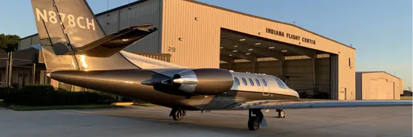 Indiana flight center hangar, plane