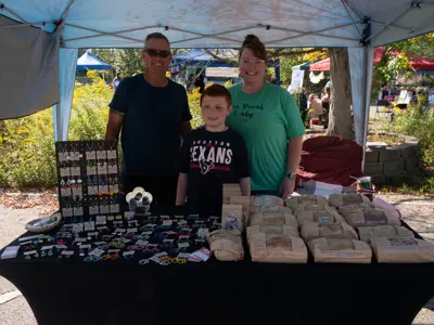 Vendor booth at Waggin' in the Woods event